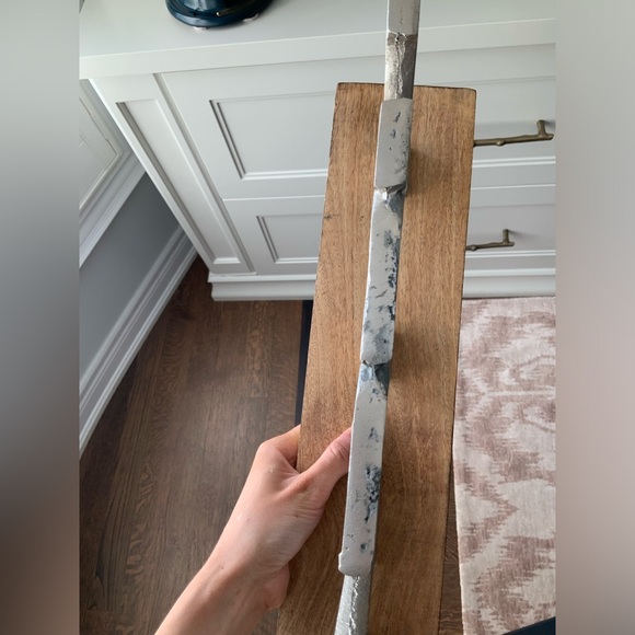 “Happy” Wood Silver Metal Large Decorative Sign Home Decor Made in India EUC 20” - Picture 5 of 9